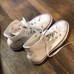 White converse high tops